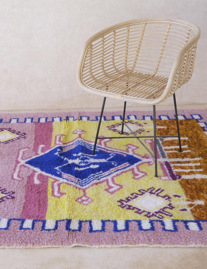 Moroccan Boujad Wool Rug 7.1 x 4.9 ft / 216 x 150 cm - Surcoma