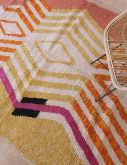 Coral Custom Moroccan Rug - Echoes Of Love 45