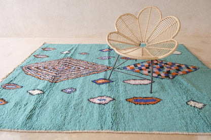 Moroccan Boujad Wool Rug 10.2 x 7.2 ft / 310 x 220 cm - Surcoma
