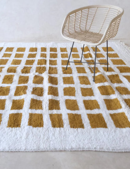 Moroccan Checker Wool Rug 9.5 x 7.7 ft / 290 x 236 cm - Surcoma