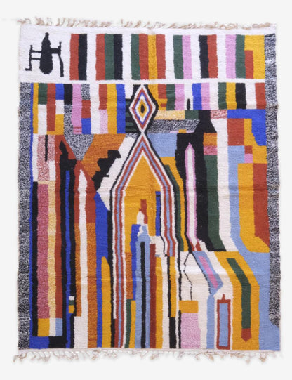 Custom Colorful Abstract Moroccan Rug - Echoes Of Love 55