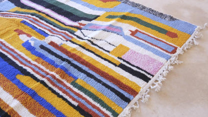 Moroccan Colorful Abstract Rug 9.3 x 7.1 ft / 282 x 219 cm - Surcoma
