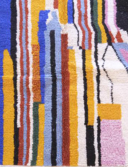 Custom Colorful Abstract Moroccan Rug - Echoes Of Love 55