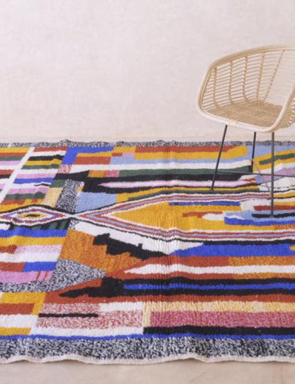Custom Colorful Abstract Moroccan Rug - Echoes Of Love 55