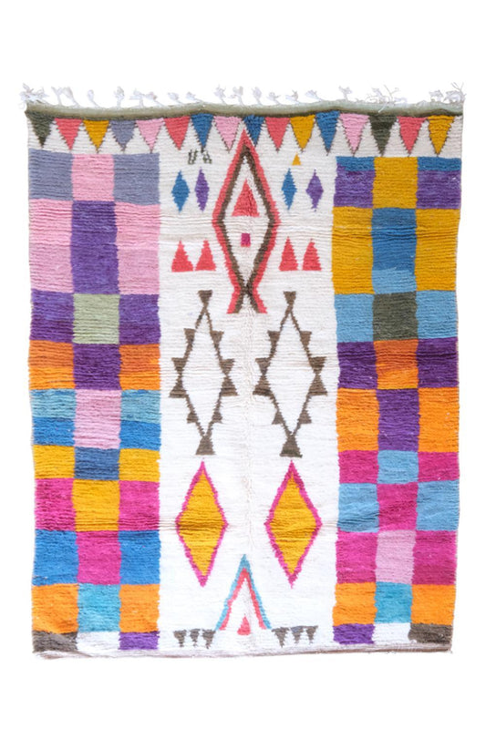 Colorful Boujad Wool Rug 9.8 x 6.7 ft / 300 x 207 cm - Surcoma
