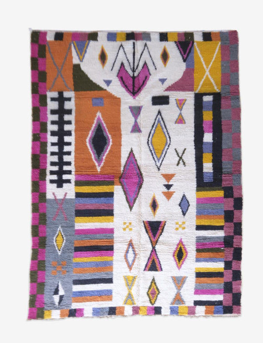 Moroccan Colorful Rug 9.7 x 6.7 ft / 295 x 207 cm - Surcoma