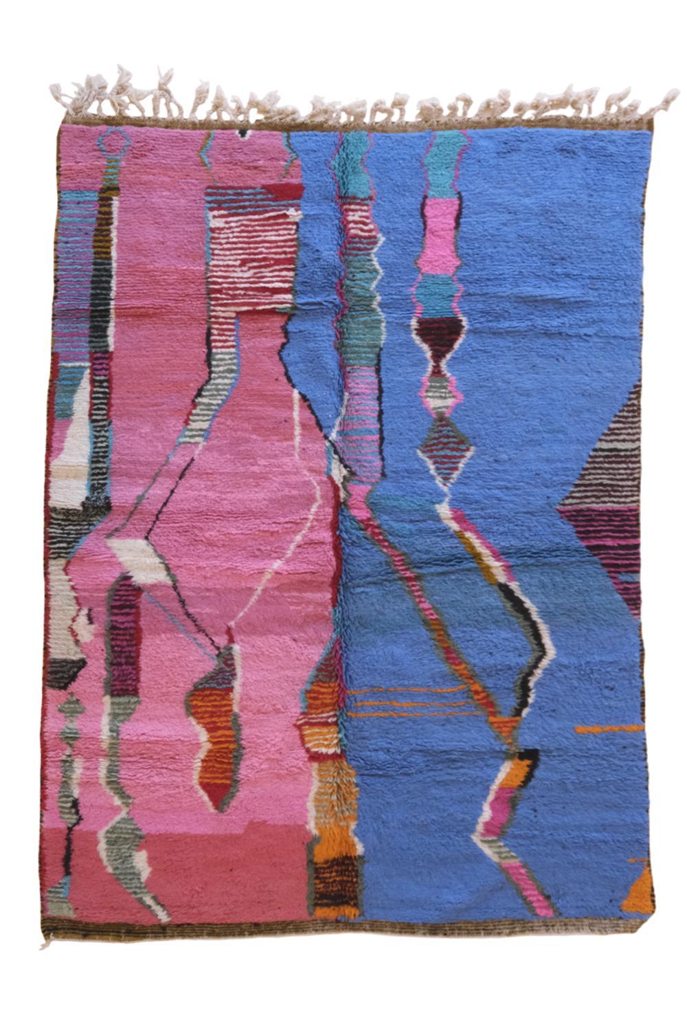 Moroccan Colorful Wool Rug - 9.4 x 6.5 ft / 286 x 200 cm - Surcoma