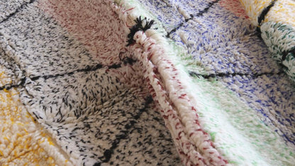 Moroccan Colorful Wool Rug 9.9 x 6.5 ft / 302 x 199 cm - Surcoma