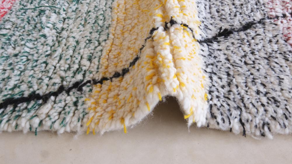 Moroccan Colorful Wool Rug 9.9 x 6.5 ft / 302 x 199 cm - Surcoma