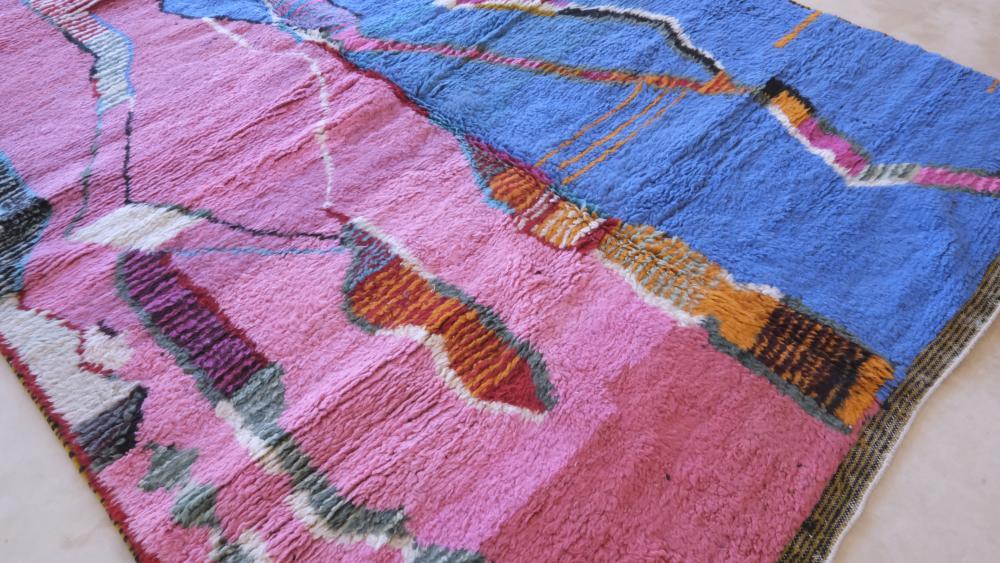 Moroccan Colorful Wool Rug - 9.4 x 6.5 ft / 286 x 200 cm - Surcoma