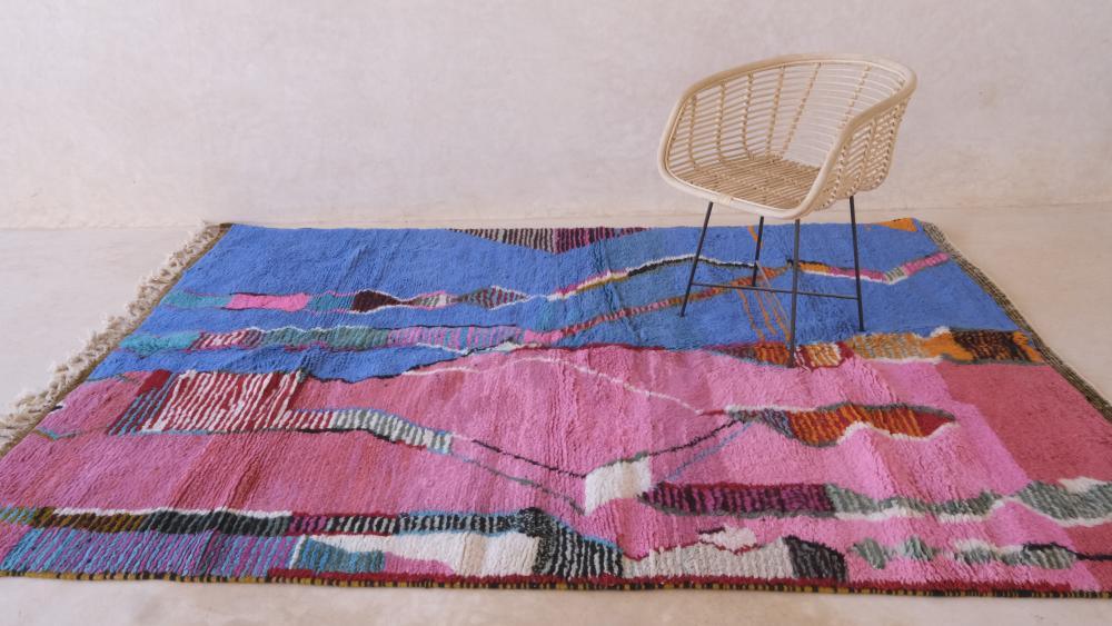 Moroccan Colorful Wool Rug - 9.4 x 6.5 ft / 286 x 200 cm - Surcoma