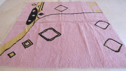 Moroccan Contemporary Pink Rug 9.8 x 8 ft / 298 x 245 cm - Surcoma