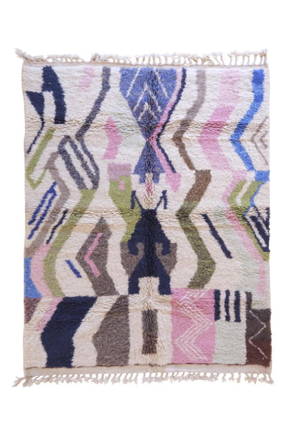 Moroccan Shaggy Wool Rug 9.4 x 7 ft / 285 x 215 cm - Surcoma
