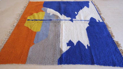 Moroccan Contemporary Wool Rug 7.8 x 7.1 ft / 239 x 219 cm - Surcoma