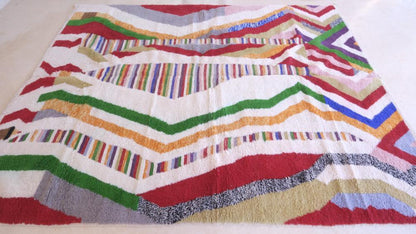 Moroccan Contemporary Wool Rug 11.2 x 8.1 ft / 341 x 247 cm - Surcoma