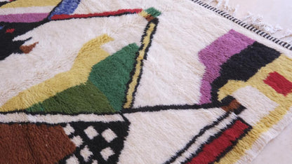 Moroccan Contemporary Wool Rug 9.5 x 6.6 ft / 289 x 203 cm - Surcoma
