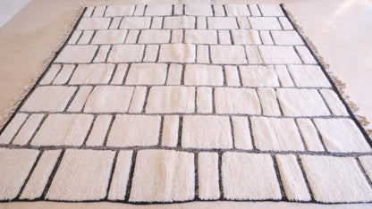 Moroccan Contemporary Wool Rug 9.8 x 8.4 ft / 300 x 256 cm - Surcoma
