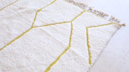 Moroccan White Wool Rug 8.8 x 8 ft / 268 x 244 cm - Surcoma