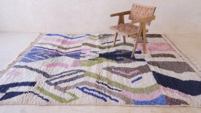 Moroccan Shaggy Wool Rug 9.4 x 7 ft / 285 x 215 cm - Surcoma