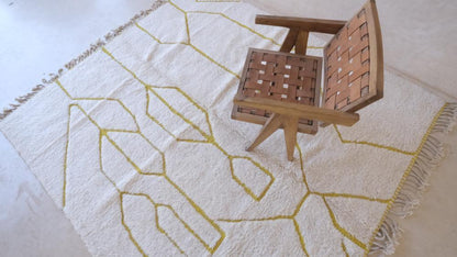 Moroccan White Wool Rug 8.8 x 8 ft / 268 x 244 cm - Surcoma