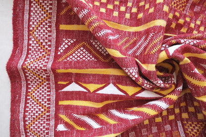 Moroccan Ethnic Chic Red kilim rug 8.2 x 5 ft / 249 x 154 cm - Surcoma