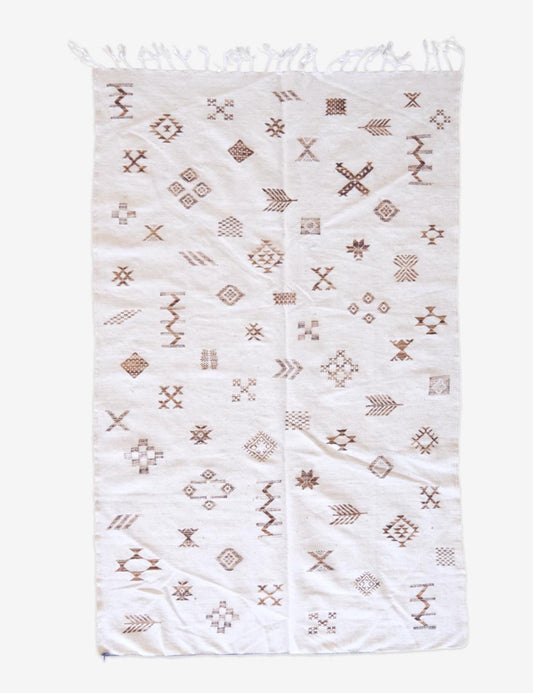 Moroccan Flatwoven Kilim Zanafi 8 x 4.7 ft / 243 x 146 cm