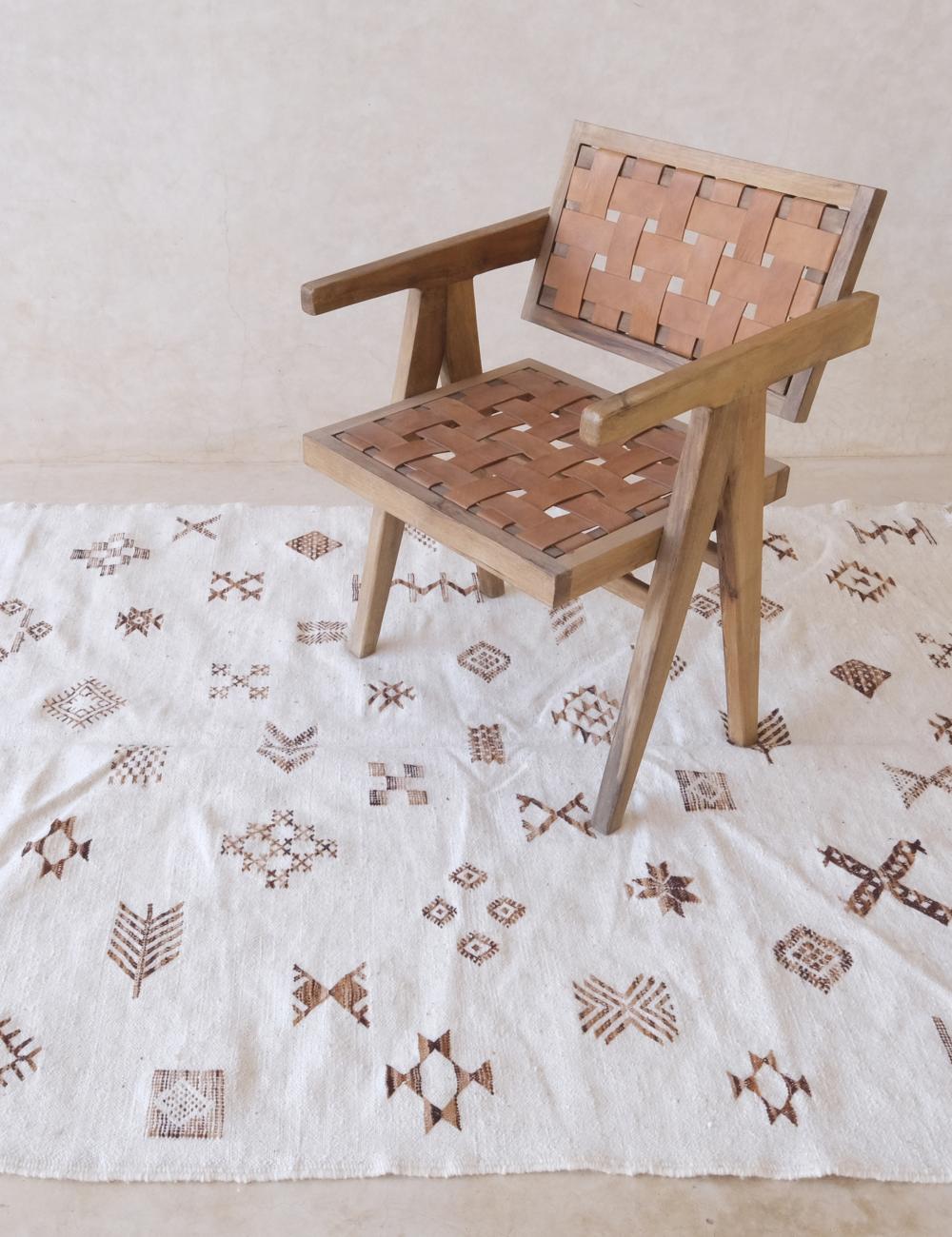 Moroccan Flatwoven Kilim Zanafi 8 x 4.7 ft / 243 x 146 cm