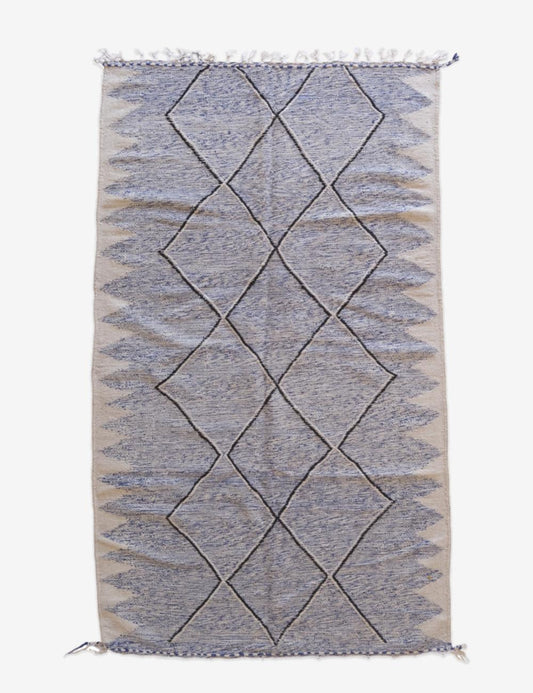 Moroccan Kilim Zanafi 9.1 x 4.9 ft / 278 x 150 cm