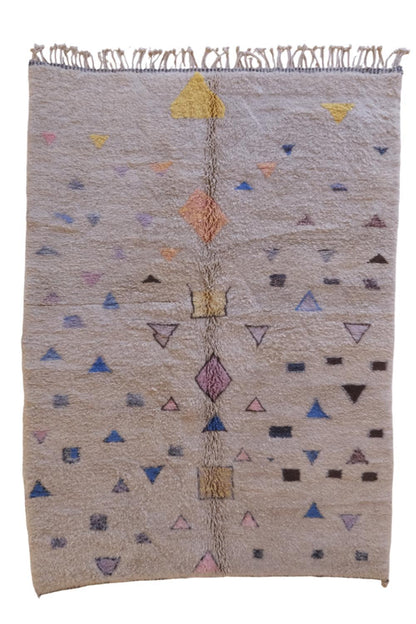 Moroccan Modern Beni MRirt Rug 8.4 x 5.6 ft / 255 x 173 cm - Surcoma