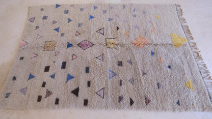 Moroccan Modern Beni MRirt Rug 8.4 x 5.6 ft / 255 x 173 cm - Surcoma