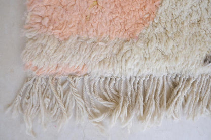 Pastel Moroccan Modern Neutral Wool Rug 8.5 x 5.1 ft / 259 x 157 cm - Surcoma