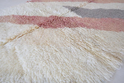 Pastel Moroccan Modern Neutral Wool Rug 8.5 x 5.1 ft / 259 x 157 cm - Surcoma