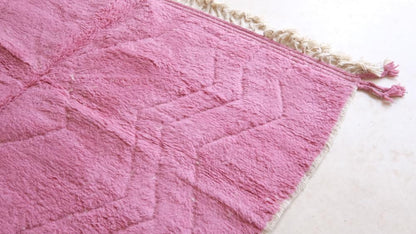 Moroccan Modern Pink Wool Rug 9.7 x 6.6 ft / 296 x 204 cm - Surcoma