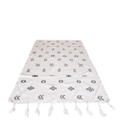 Moroccan Modern White Kilim Rug 9.6 x 6.5 ft / 294 x 199 cm - Surcoma