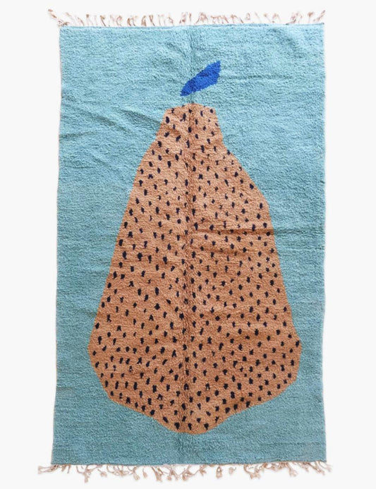 Customized Moroccan Teal Rug