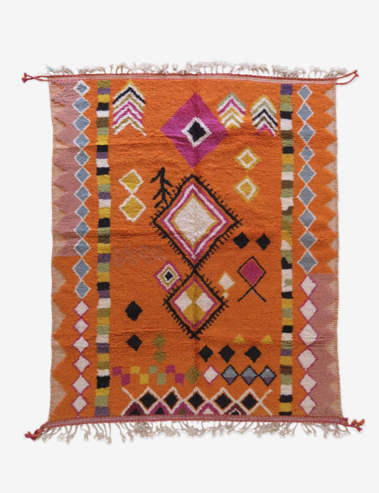 Colorful Berber Diamond Motifs Custom Rug - Echoes Of Love 29