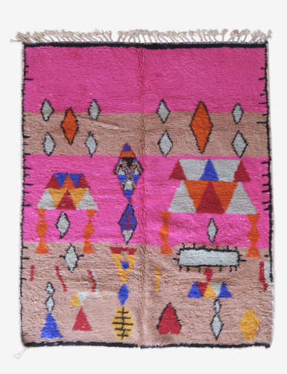 Moroccan Modern Wool Rug 7.7 x 6.2 ft / 235 x 191 cm - Surcoma