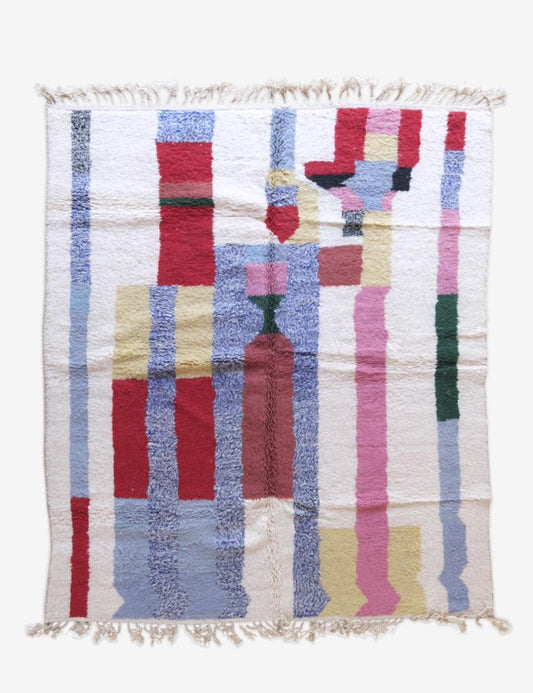 Customized Moroccan Color-Block Design Rug - Forma 40
