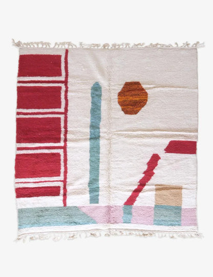 Moroccan Modern Wool Rug 9.4 x 8.1 ft / 288 x 247 cm - Surcoma