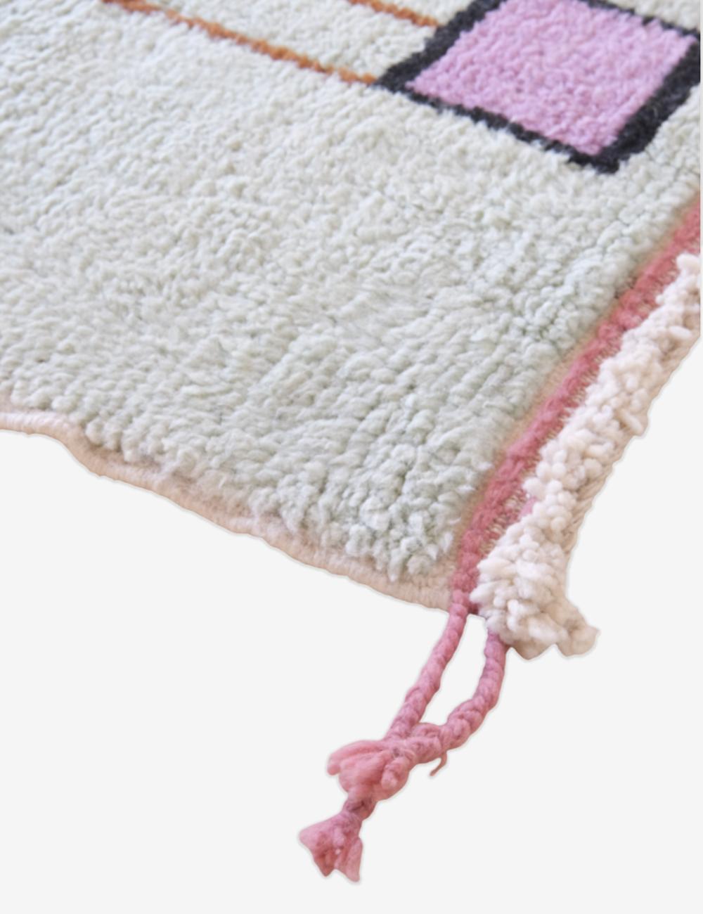 Moroccan Custom Sage Green Wool Rug