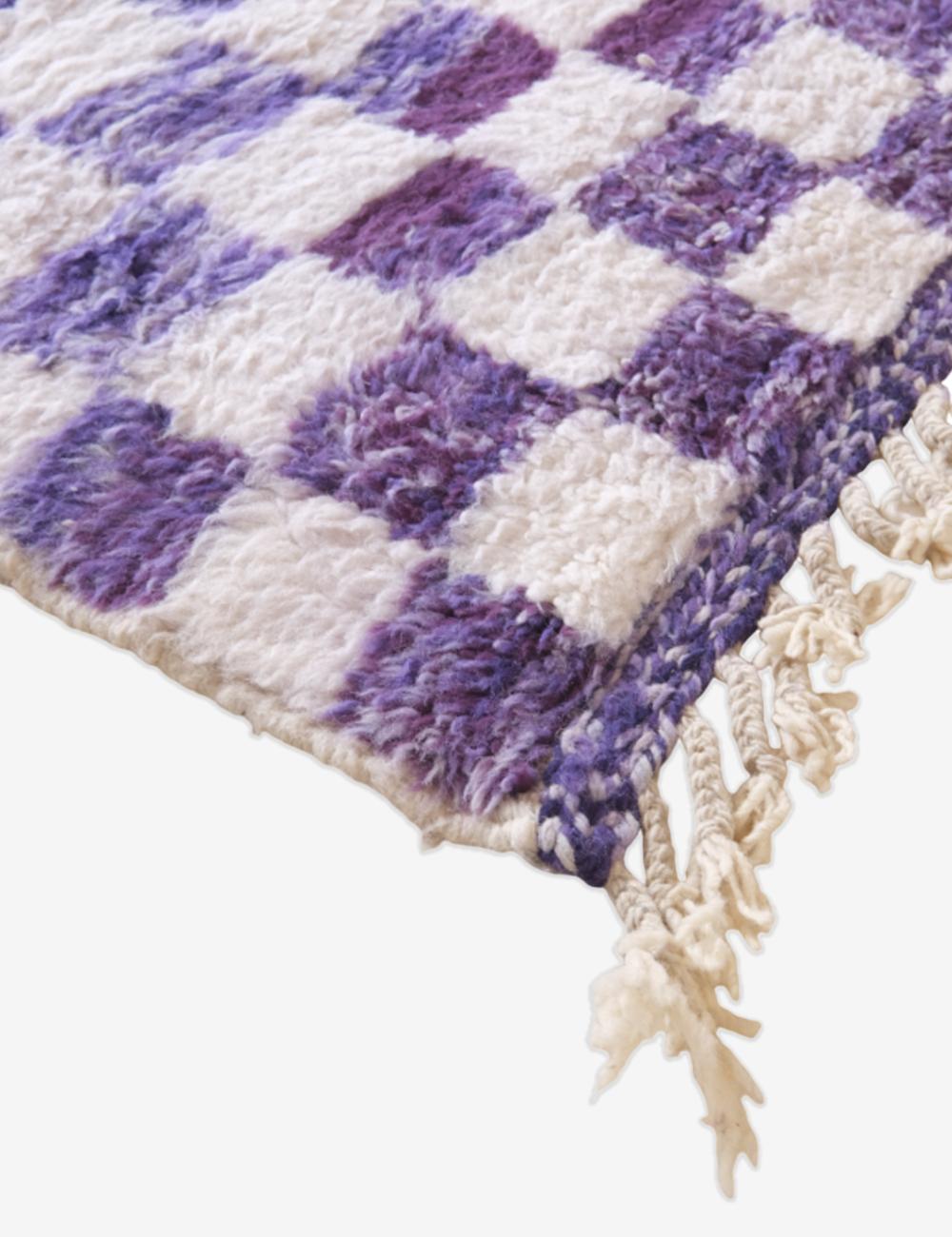 Purple Modern Moroccan Wool Rug 9.9 x 8.2 ft / 301 x 250 cm