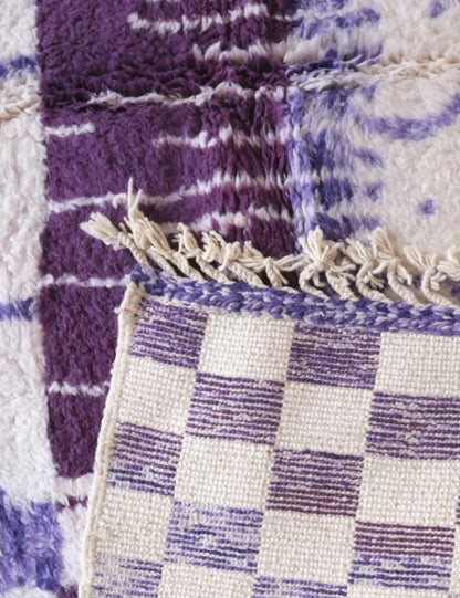 Purple Modern Moroccan Wool Rug 9.9 x 8.2 ft / 301 x 250 cm - Surcoma