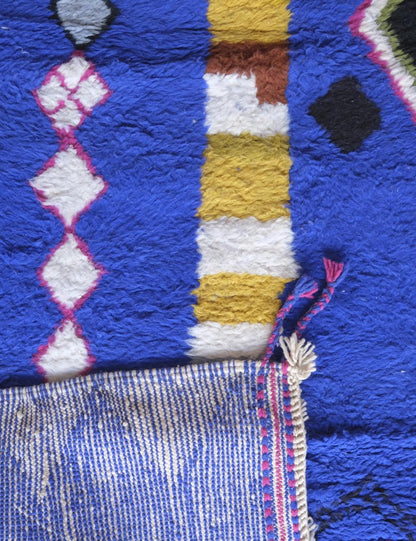 Custom Colorful Blue Moroccan Rug - Esmeralda 09