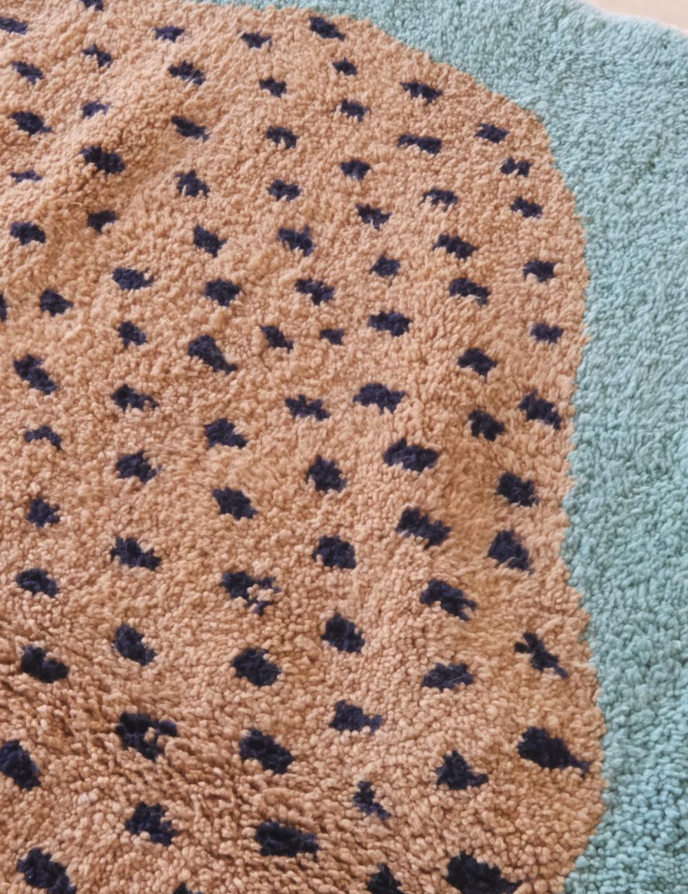 Customized Moroccan Teal Rug