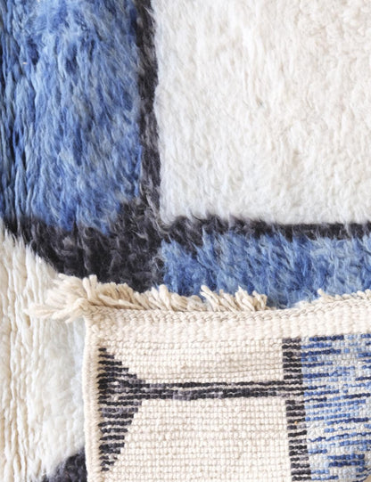 Custom Blue Black Moroccan Rug - Forma 78