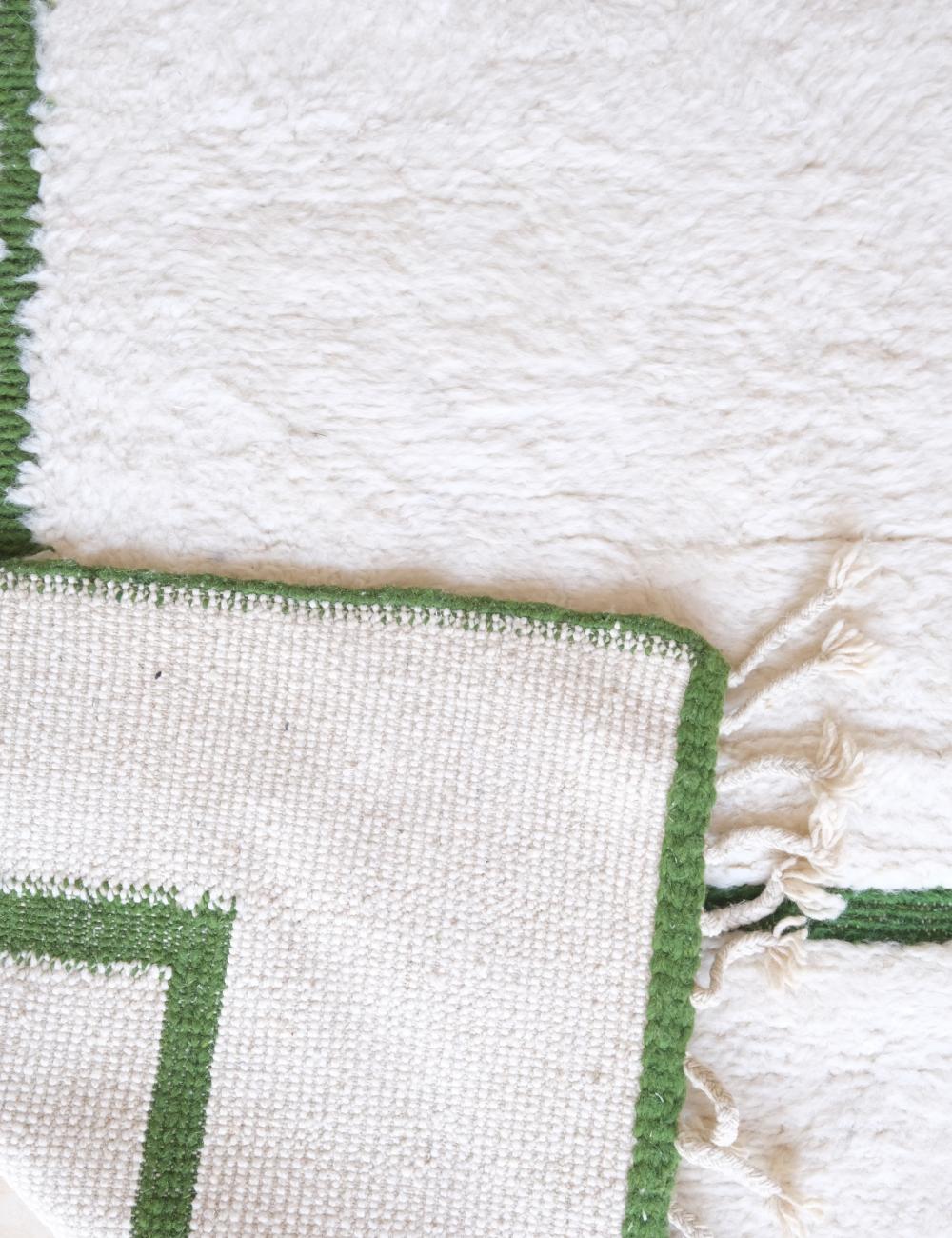 Moroccan Green Geometry Wool Rug - Forma 55