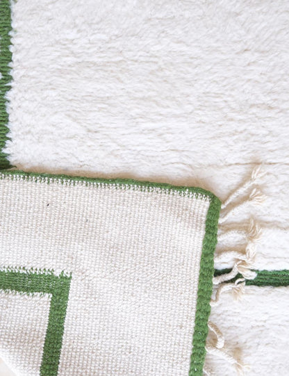Moroccan Green Geometry Wool Rug - Forma 55
