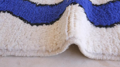 Blue Moroccan Modern Rug 9.6 x 6.5 ft / 293 x 200 cm - Surcoma