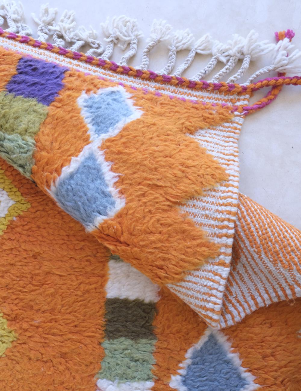 Colorful Berber Diamond Motifs Custom Rug - Echoes Of Love 29