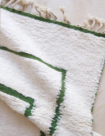 Moroccan Green Geometry Wool Rug - Forma 55